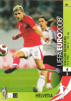 Valon Behrami Switzerland Panini Euro 2008 Card Game #80